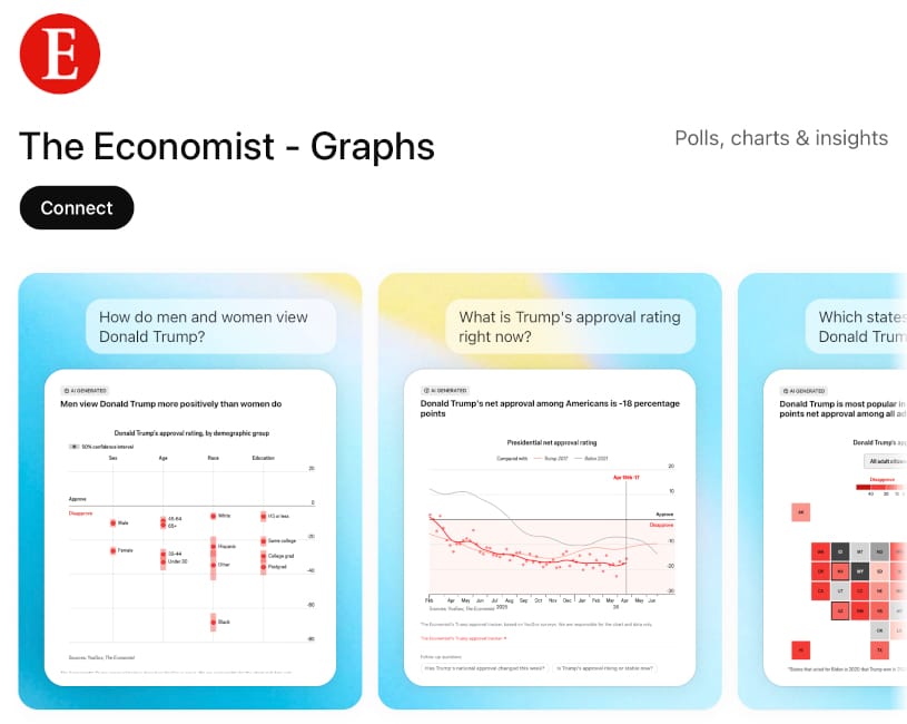 The Economist's new ChatGPT app.